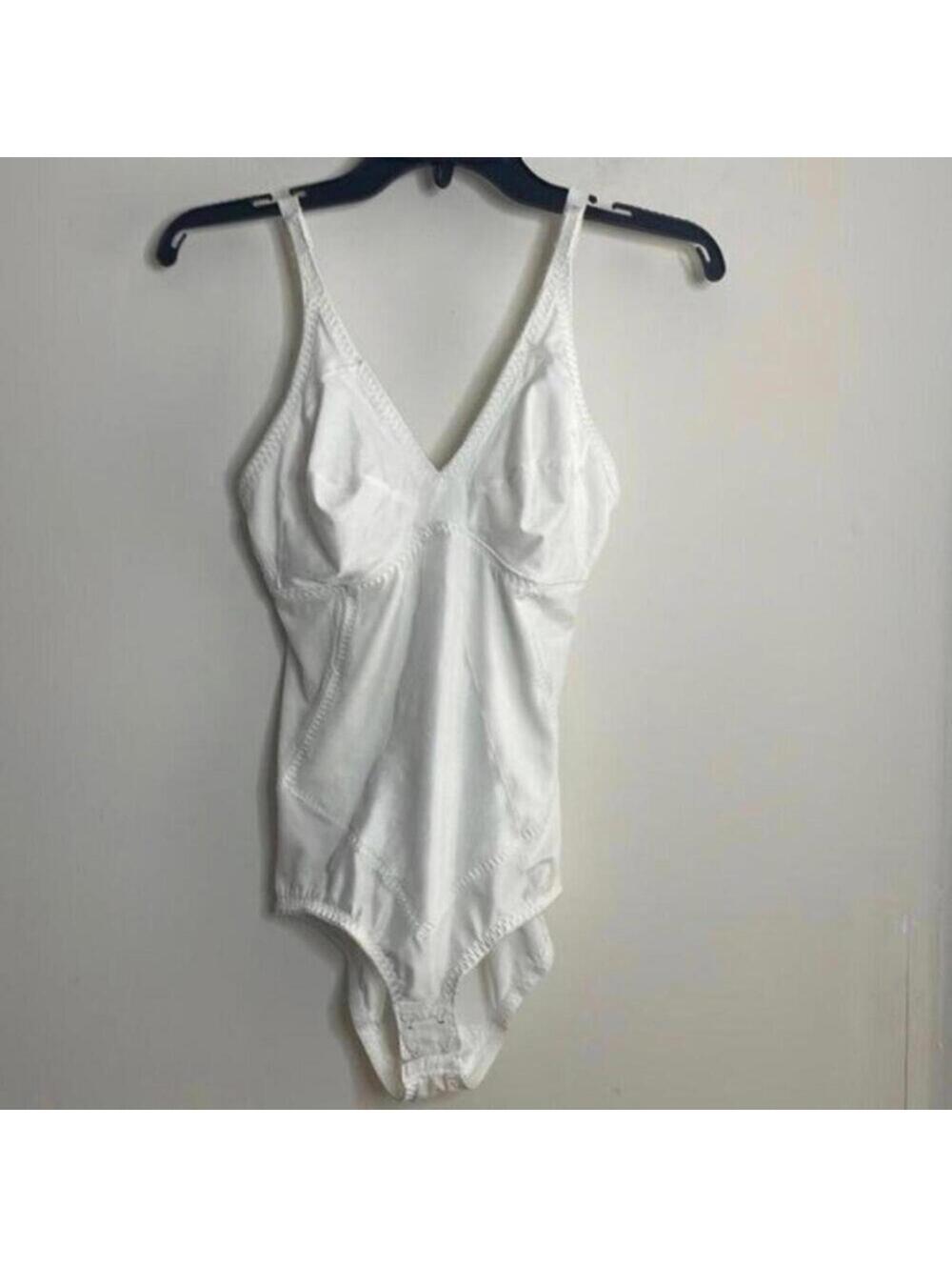 Vintage Sears White slimming Bodysuit Shapeware spanx undergarment lingerie
